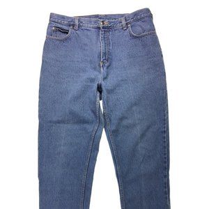 Lands End Womens 100% Cotton Classic Fit Mom Jeans